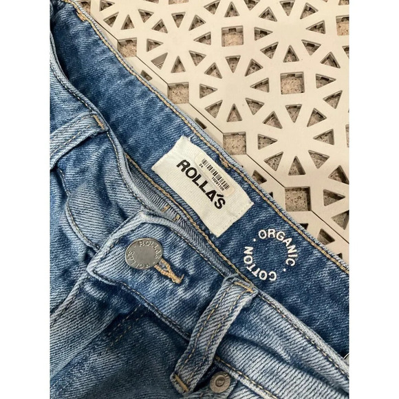 Rolla's Original Straight Bleeker Jeans in Vintage Blue 24 Womens Denim Pants - Picture 8 of 14